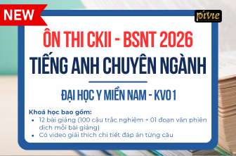 Luyện thi Chuyên khoa II/Bác sĩ nội trú 2026 - Môn Tiếng anh  - Đại học Y MIỀN NAM KV.01 (PVKNA_2602221)