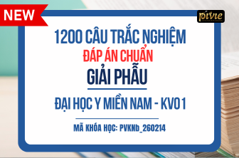 10 bộ trắc nghiệm thi thử (1200 câu trắc nghiệm) môn Giải phẫu - kỳ thi Thạc sĩ/ Chuyên khoa I - ĐH Y MIỀN NAM KV.01 (PVKNbb_260214)
