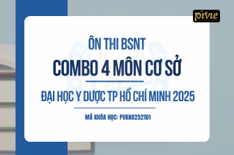 Combo Luyện thi Bác sĩ Nội trú năm 2025 - 4 môn cơ sở - Đại học Y dược TPHCM (PVKNA_252101)