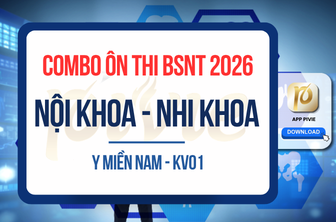 Combo Luyện thi Bác sĩ Nội trú năm 2026 - Hệ Nội - Miền Nam KV01