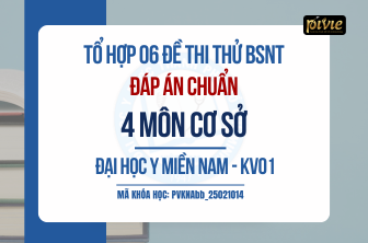 TỔ HỢP 06 ĐỀ THI THỬ - KỲ THI BÁC SĨ NỘI TRÚ – 4 MÔN CƠ SỞ - ĐH Y MIỀN NAM KV.01