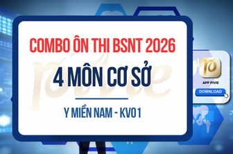 Combo Luyện thi Bác sĩ Nội trú năm 2026 - 4 môn cơ sở - Miền Nam KV01