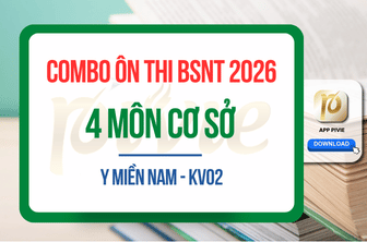 Combo Luyện thi Bác sĩ Nội trú năm 2026 - 4 môn cơ sở - Miền Nam KV02 