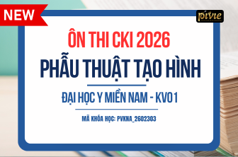 Luyện thi Chuyên khoa I - Môn Phẫu thuật tạo hình thẩm mỹ - Đại học Y Miền Nam - KV01 (PVKNA_2602303)