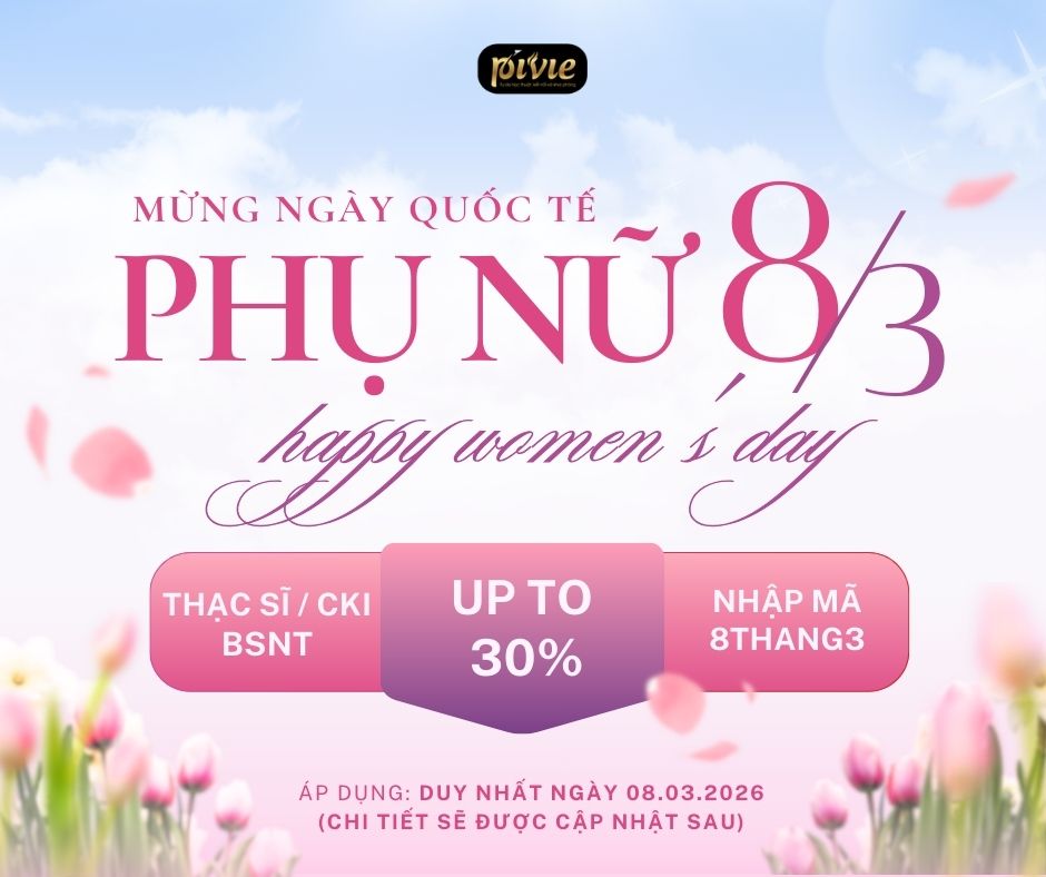 🌸 CHƯƠNG TRÌNH ƯU ĐÃI 8/3 – TẶNG 30 VOUCHER GIẢM ĐẾN 30% KHÓA ÔN THI SAU ĐẠI HỌC 2026