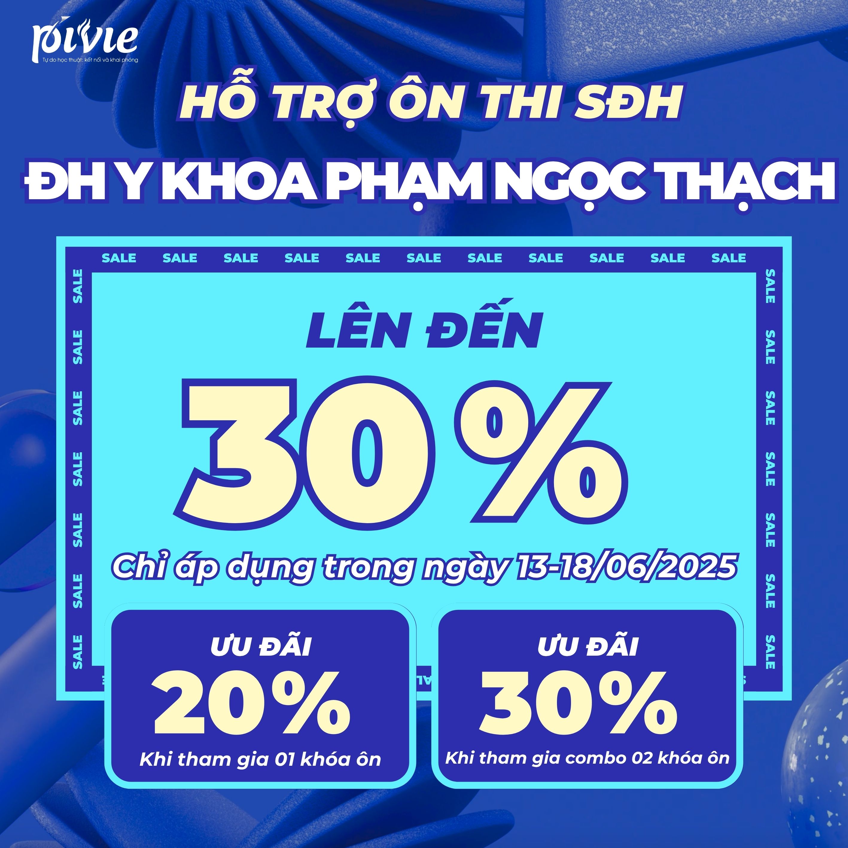 Ưu Đãi Học Phí Lên Đến 30% – Đồng Hành Ôn Thi SĐH Tại Đại Học Y Khoa Phạm Ngọc Thạch 2025 Ngay Từ Hôm Nay