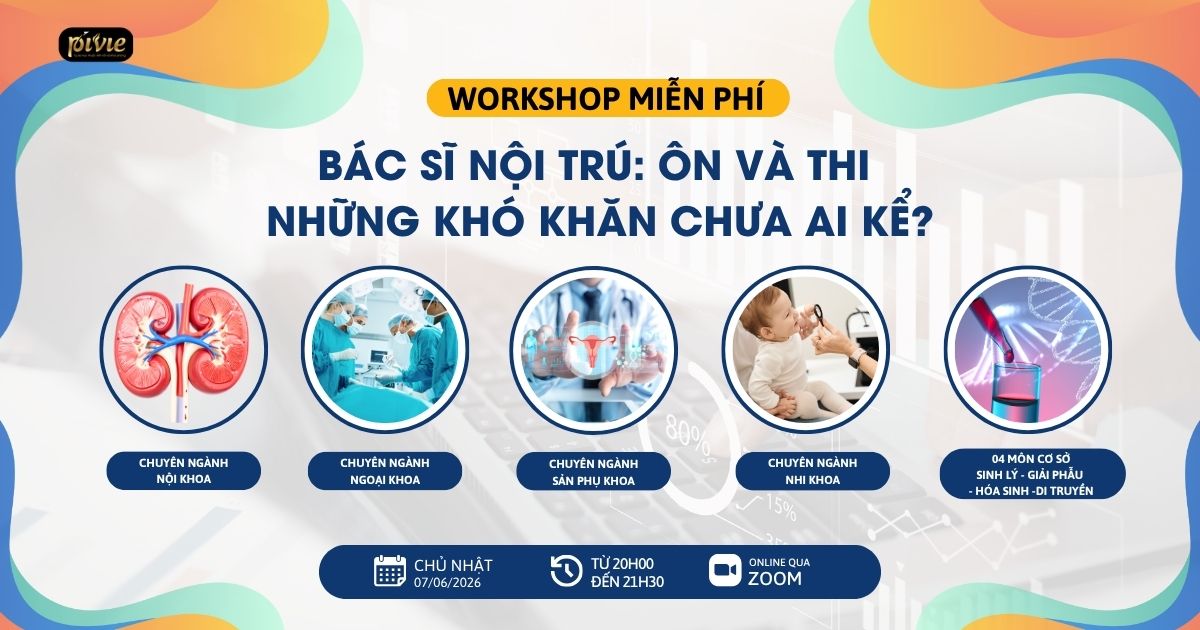 WORKSHOP BÁC SĨ NỘI TRÚ: ÔN VÀ THI NHỮNG KHÓ KHĂN CHƯA AI KỂ?