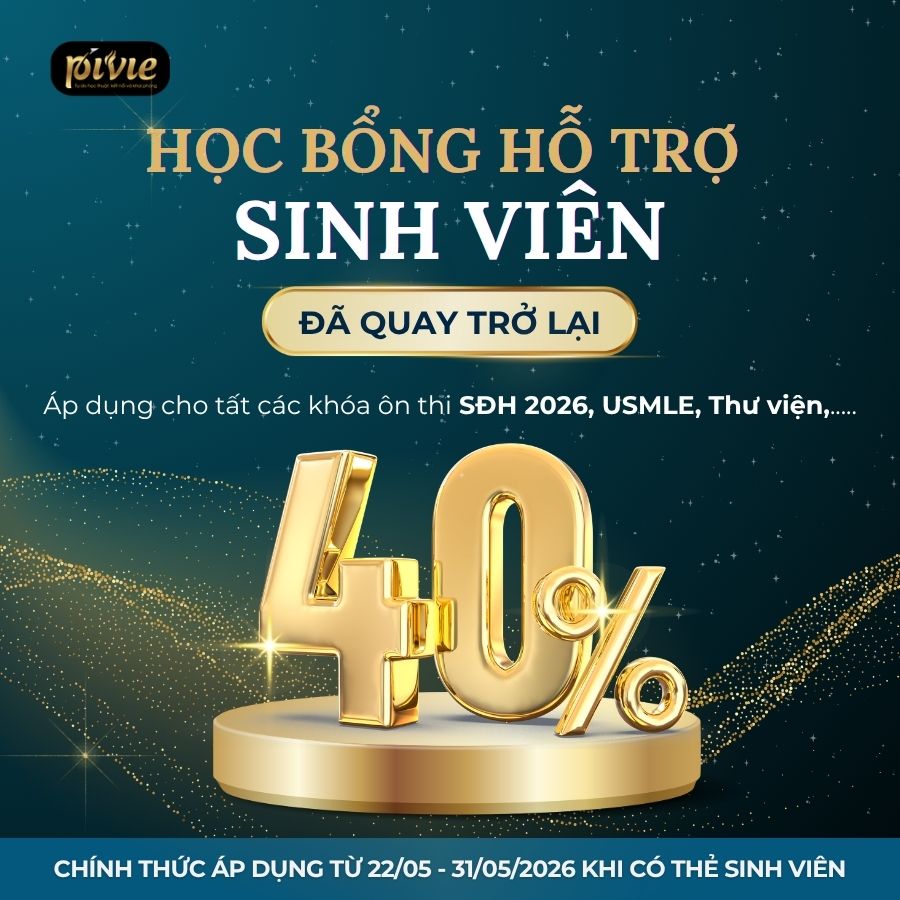 HỌC BỔNG HỖ TRỢ SINH VIÊN 40%– CHƯƠNG TRÌNH ÁP DỤNG 01 LẦN DUY NHẤT TRONG NĂM