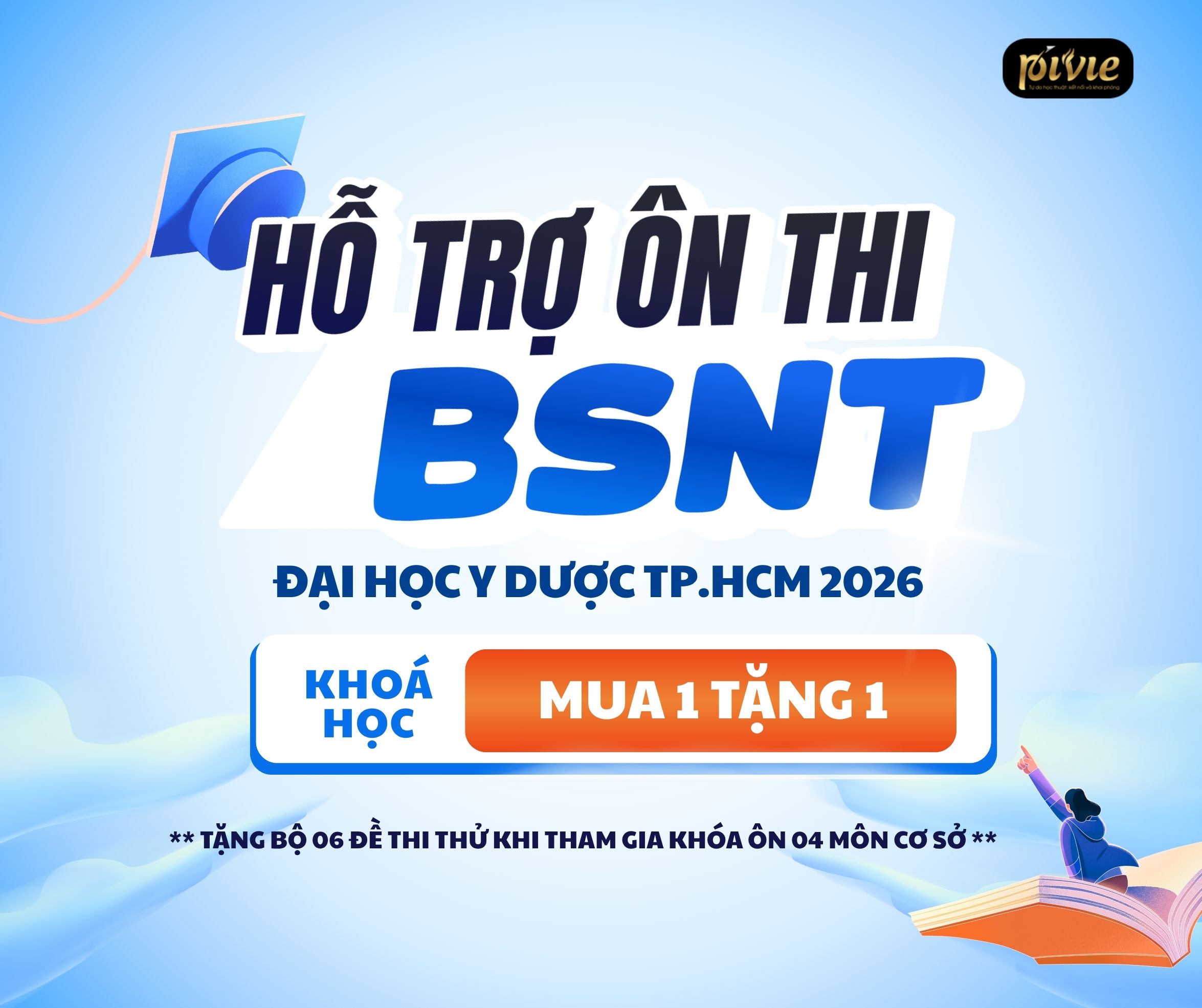 KHÓA 06 ĐỀ THI THỬ 4 MÔN CƠ SỞ – ÔN THI BSNT ĐẠI HỌC Y DƯỢC TP.HCM 2026