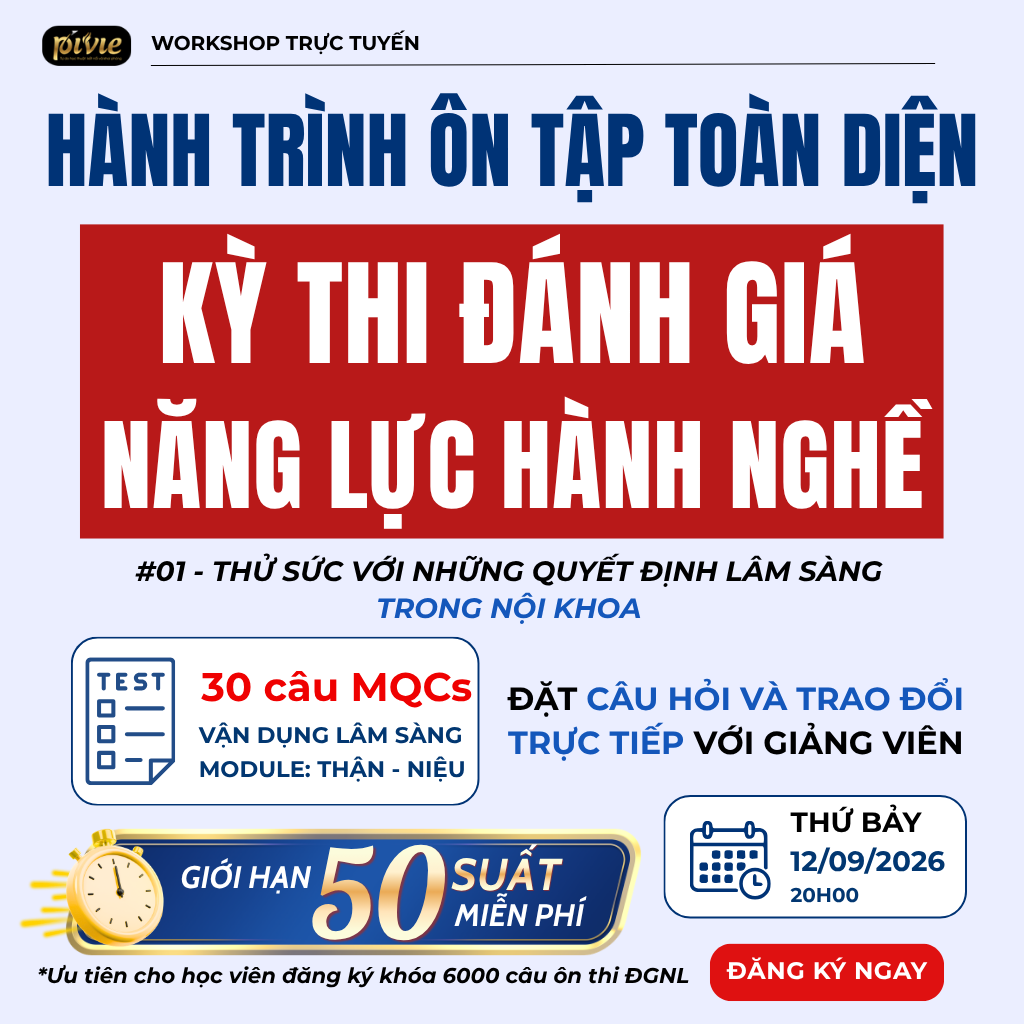 Hành trình ôn tập toàn diện KỲ THI ĐÁNH GIÁ NĂNG LỰC HÀNH NGHỀ KCB YĐK 2027 