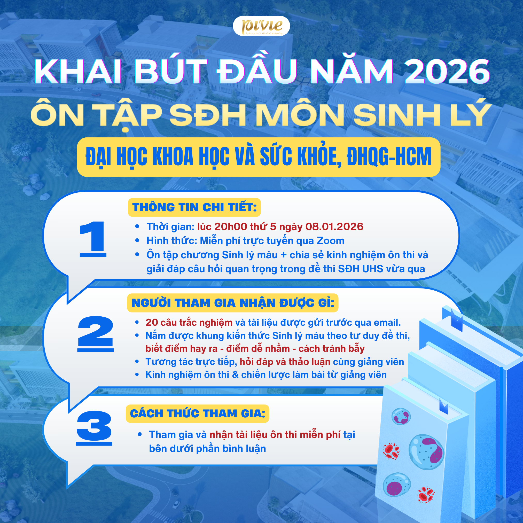 KHAI BÚT ĐẦU NĂM 2026 - ÔN TẬP SĐH MÔN SINH LÝ TẠI ĐH KHOA HỌC VÀ SỨC KHỎE, ĐHQG-HCM
