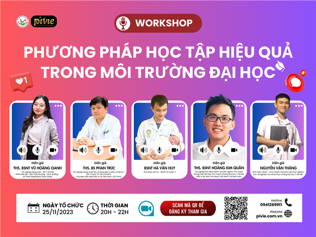 WORKSHOP: Phương pháp học tập hiệu quả trong môi trường Đại học 